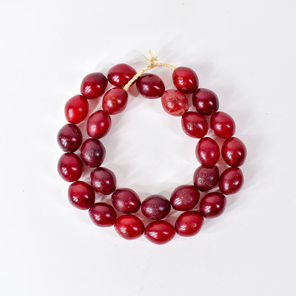 Pigeon Egg Dark Red Trade Beads