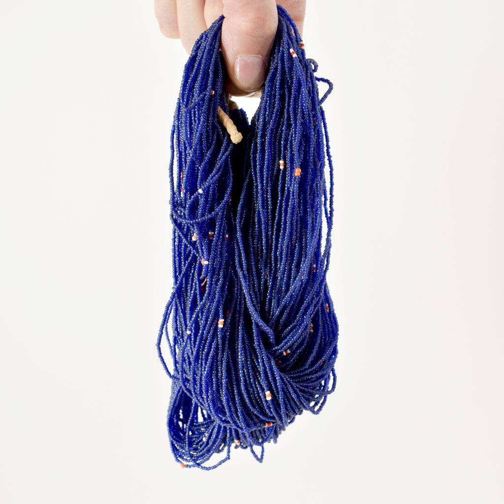 Navy Baule Tamba Seed Bead Necklace