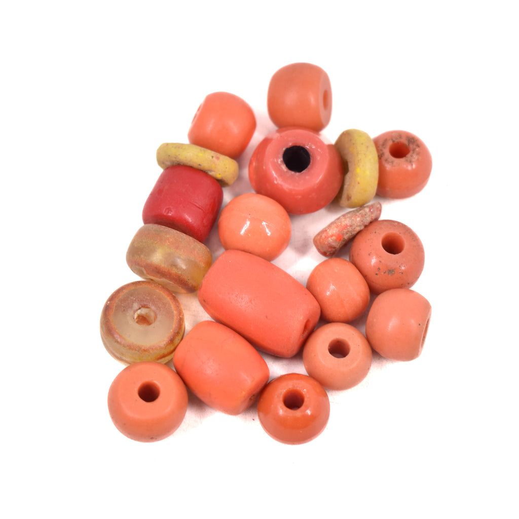  19 Mock Coral Trade Beads