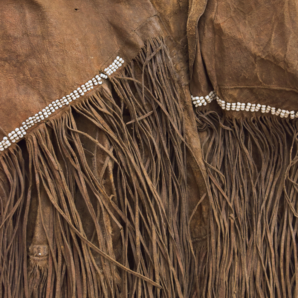 Maasai Leather Fringe and Beaded Skirt Kenya