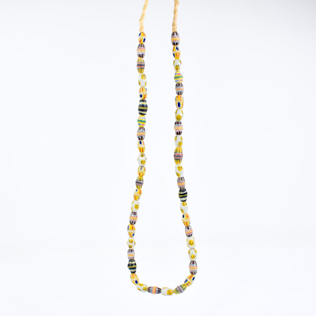 Krobo "Recycled" Powder Glass Multicolor Patterned Trade Beads