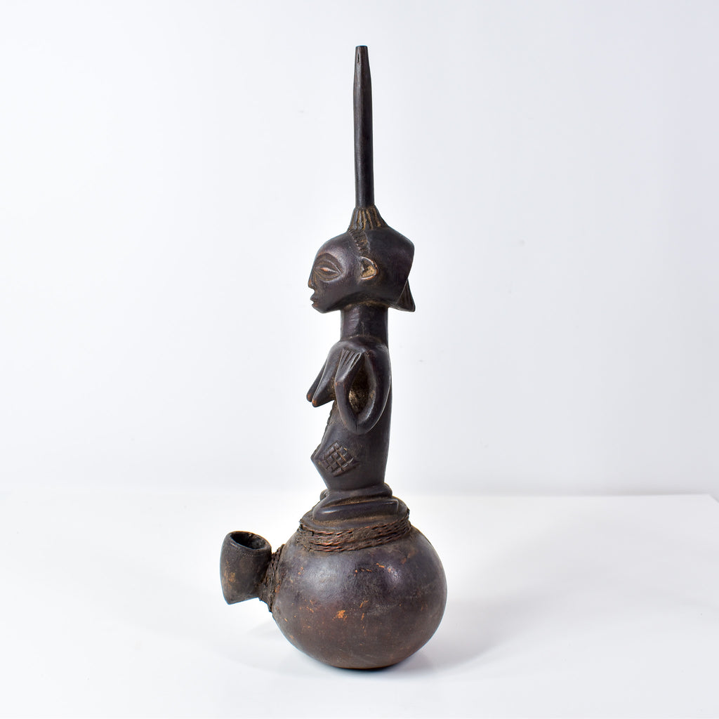 Luba Pipe with Female Figure Congo
