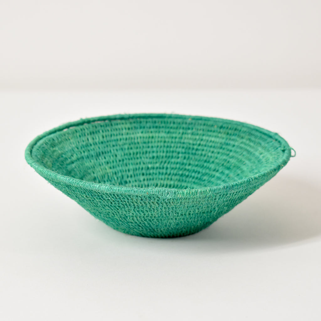 Teal Sisal Handwoven Basket Eswatini