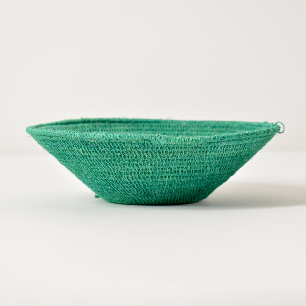 Teal Sisal Handwoven Basket Eswatini