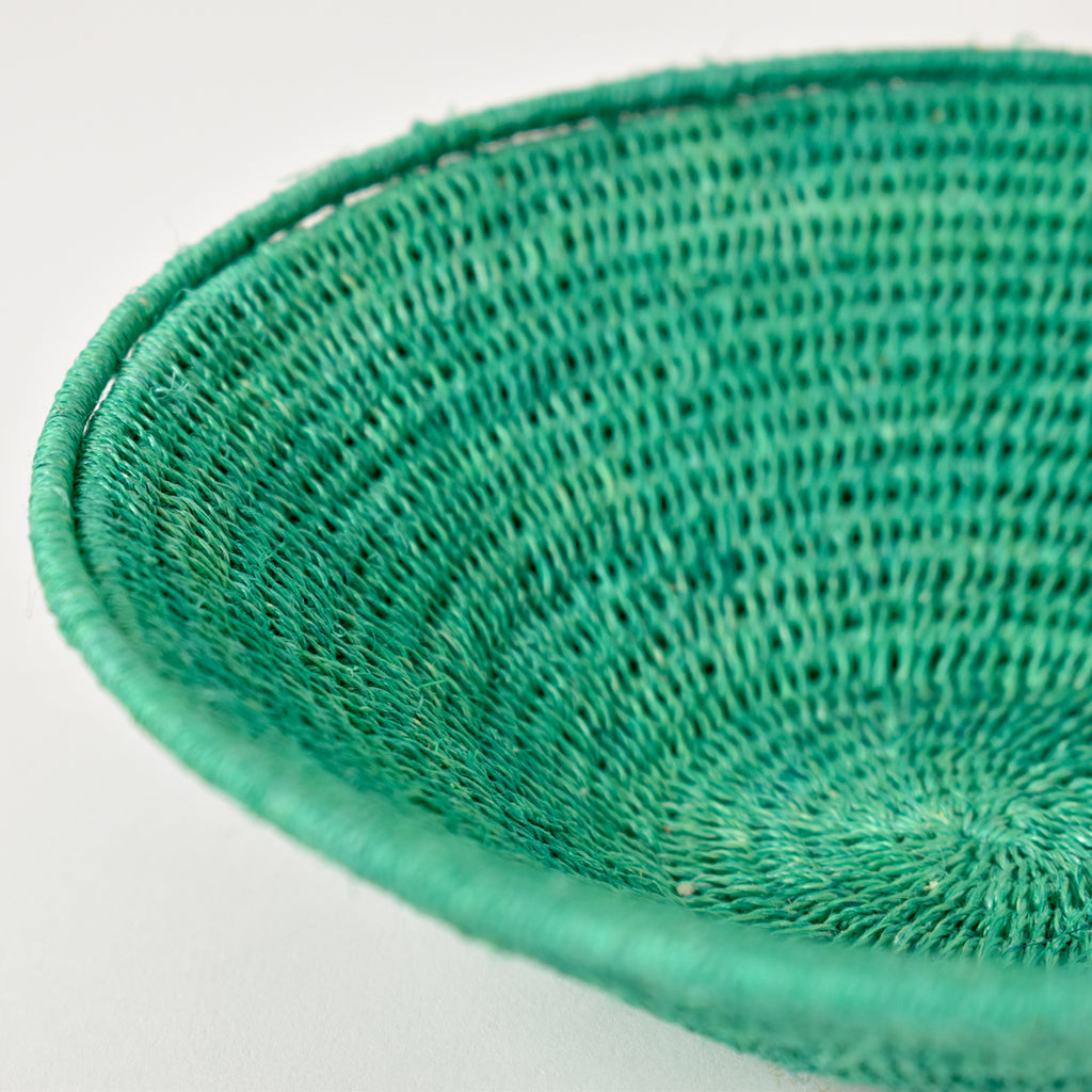 Teal Sisal Handwoven Basket Eswatini