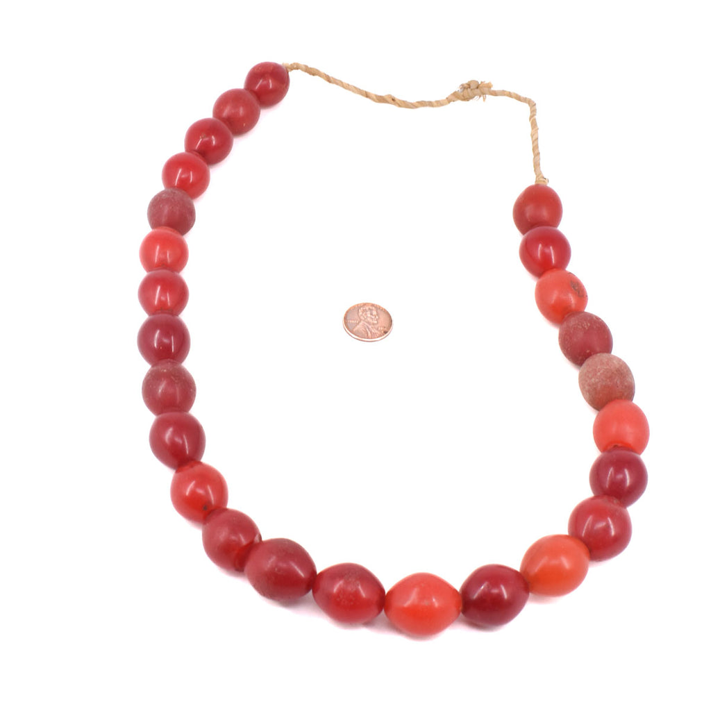 Red Pigeon Egg Trade Beads