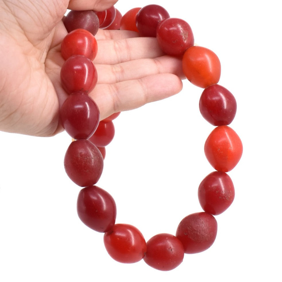 Red Pigeon Egg Trade Beads