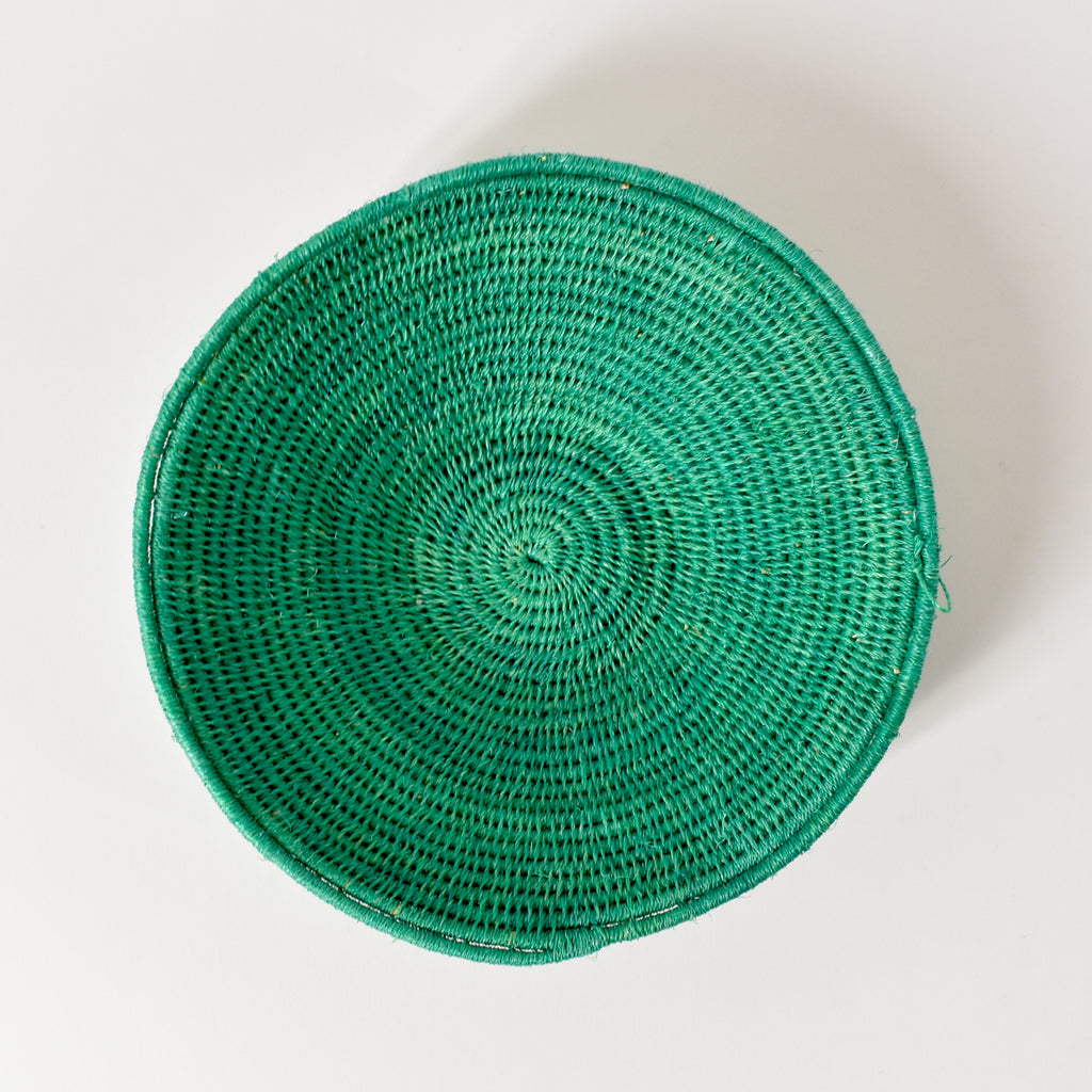 Teal Sisal Handwoven Basket Eswatini