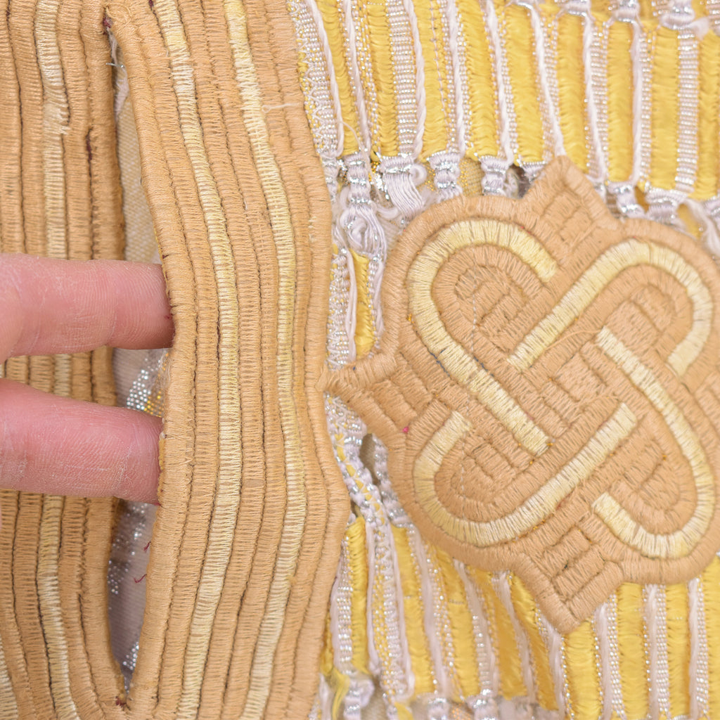 Hausa Boubou Outfit with Men's Top, Bottom and Hat Beige Nigeria