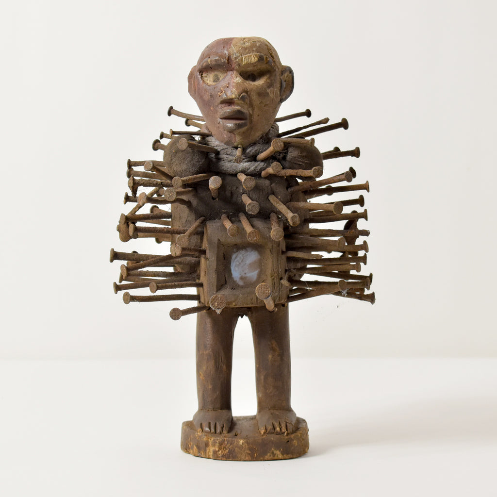 Bakongo Nkisi Power Nail Fetish Figure Congo
