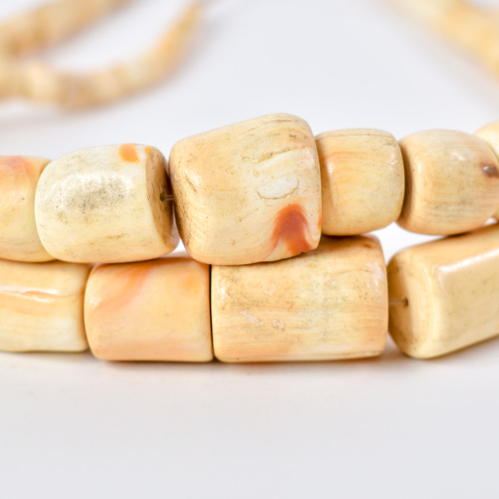 2 Strands Conch Shell Beads Graduated Nigeria