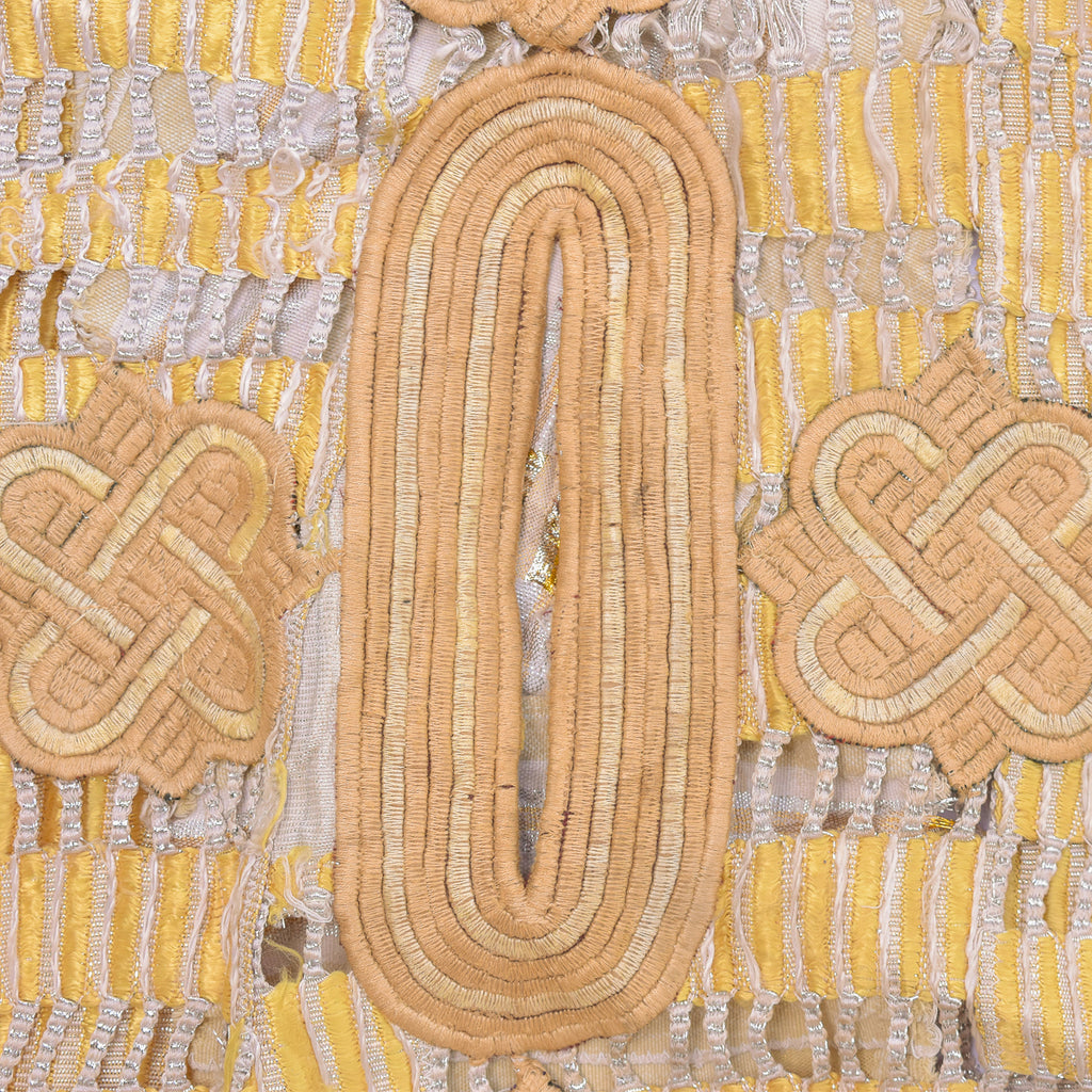 Hausa Boubou Outfit with Men's Top, Bottom and Hat Beige Nigeria
