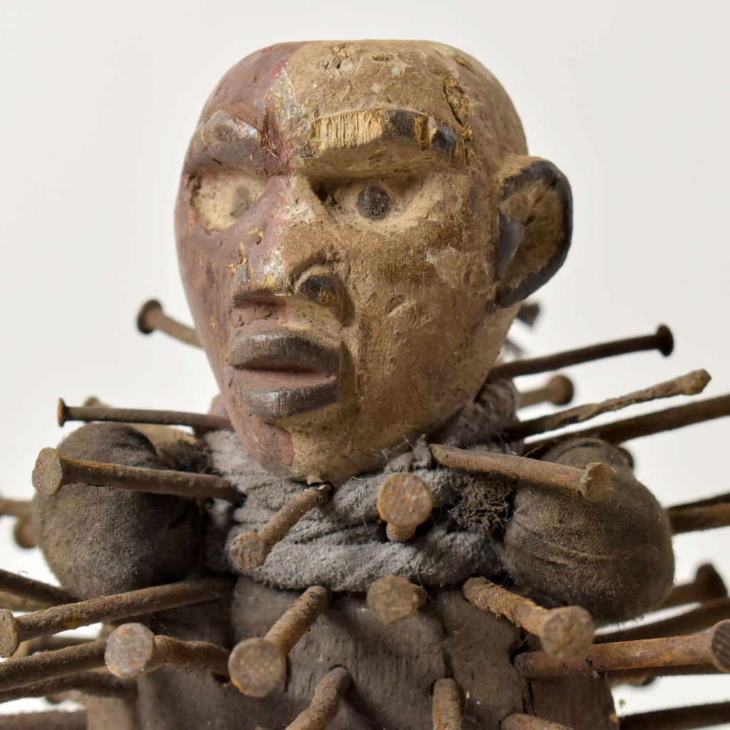 Bakongo Nkisi Power Nail Fetish Figure Congo
