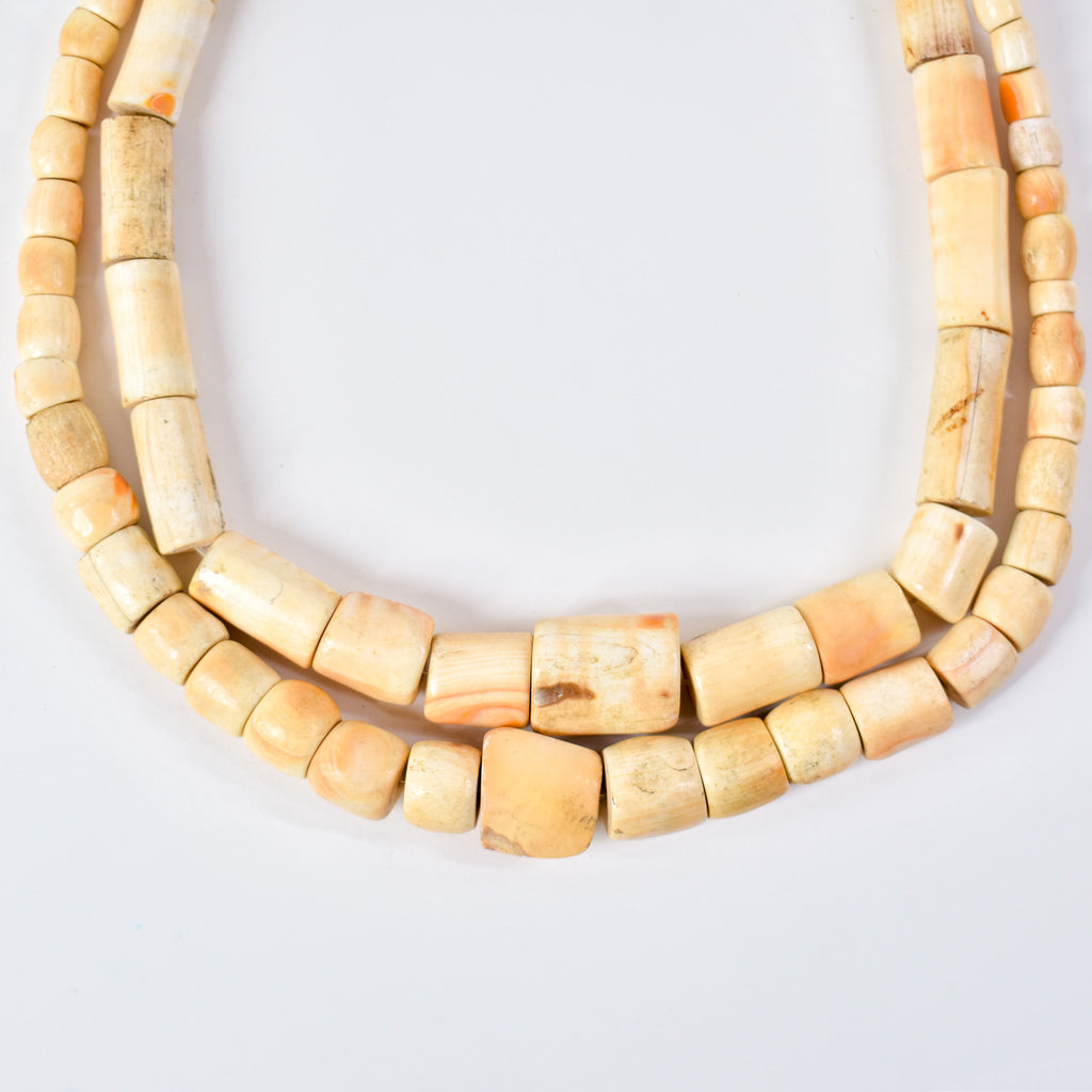 2 Strands Conch Shell Beads Graduated Nigeria