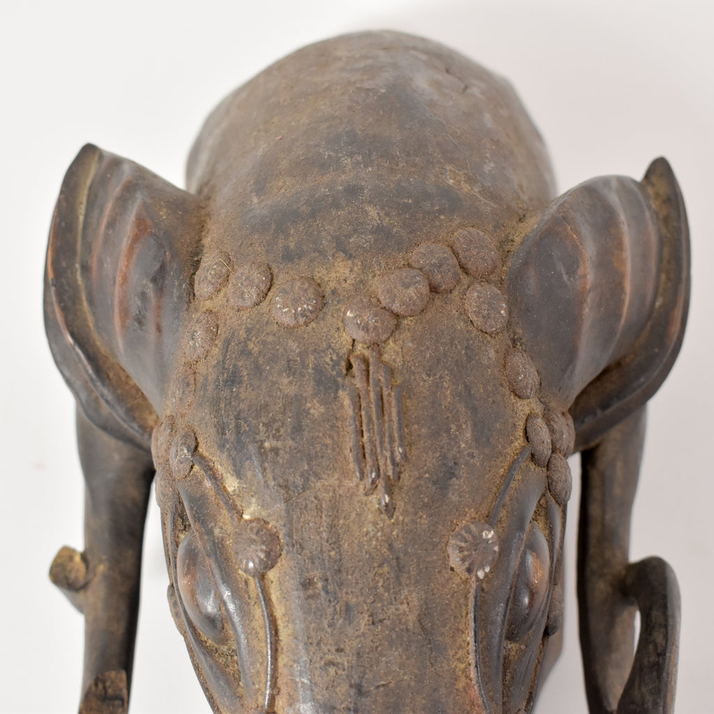 Baule Wooden Ram Mask Gbagba Cote d'Ivoire