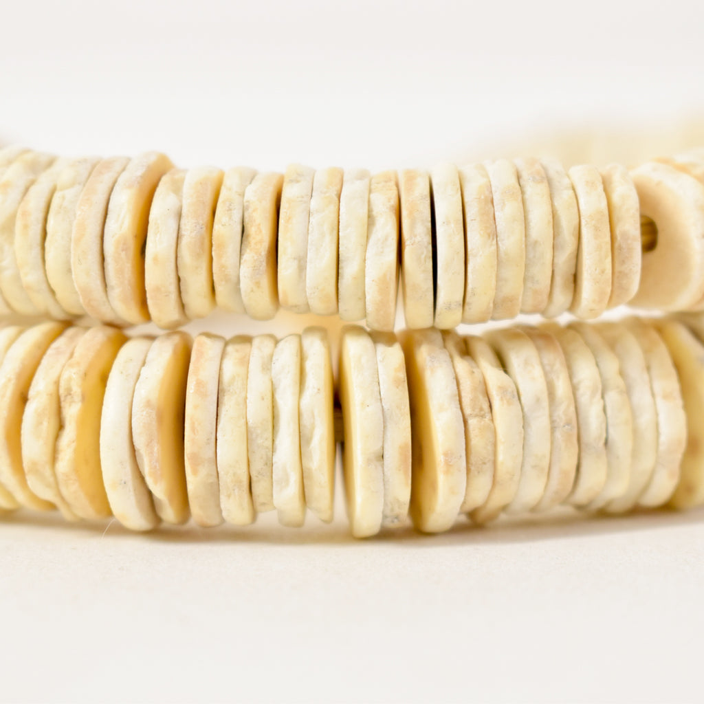 Ostrich Egg Shell Heishi Trade Beads