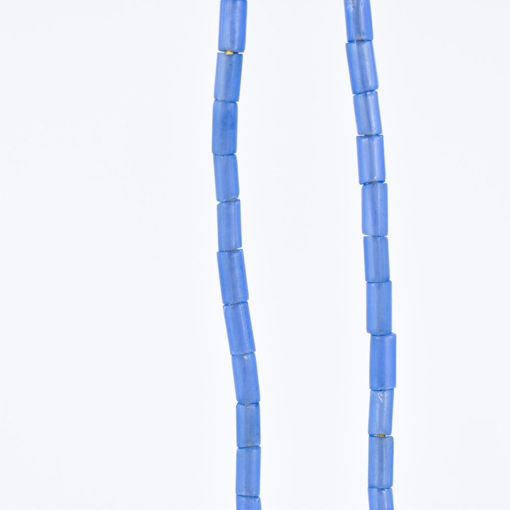 Bida Glass Blue Trade Beads Nigeria 40 Inch