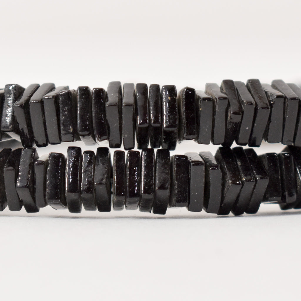 Bohemian Black Squares Trade Beads Czech