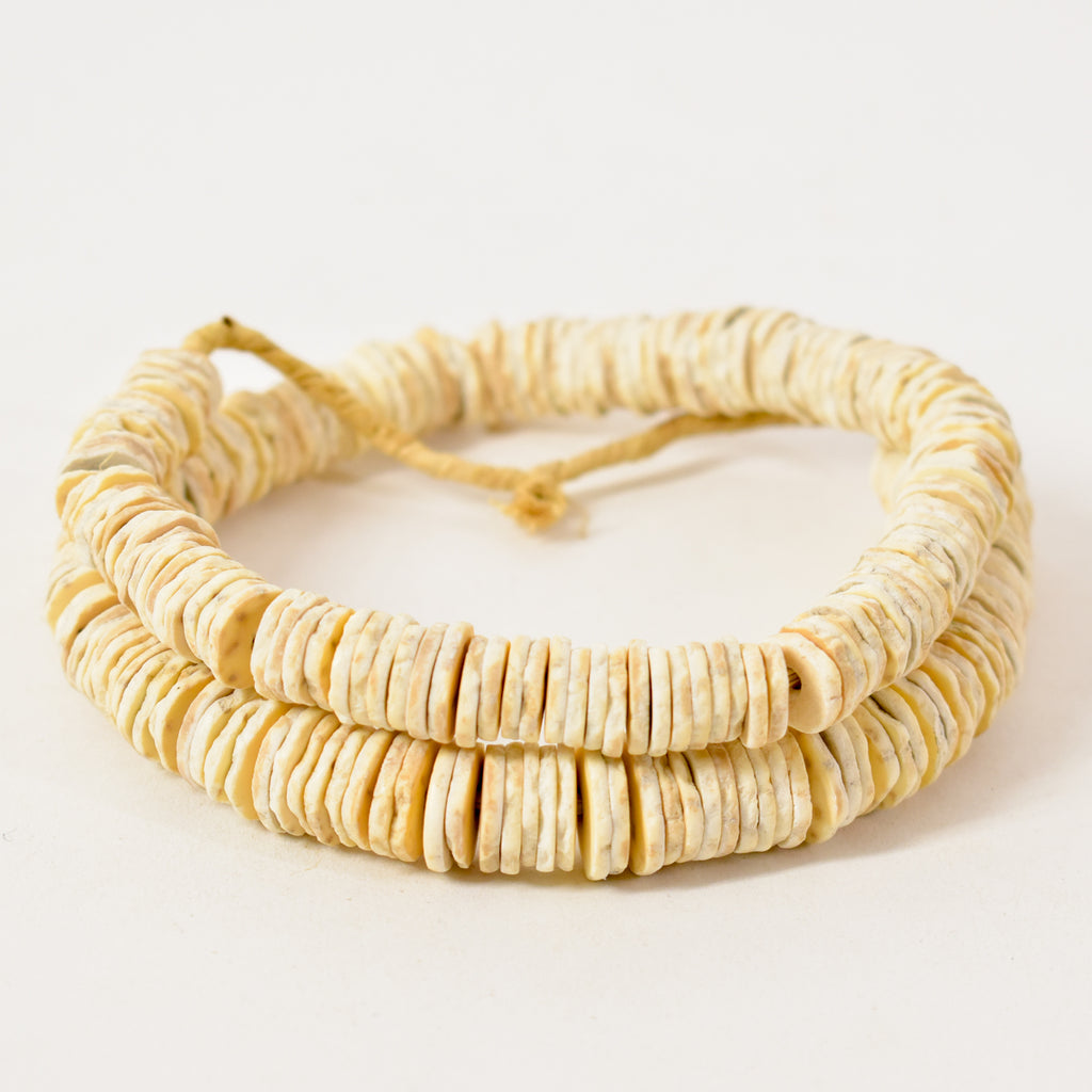 Ostrich Egg Shell Heishi Trade Beads
