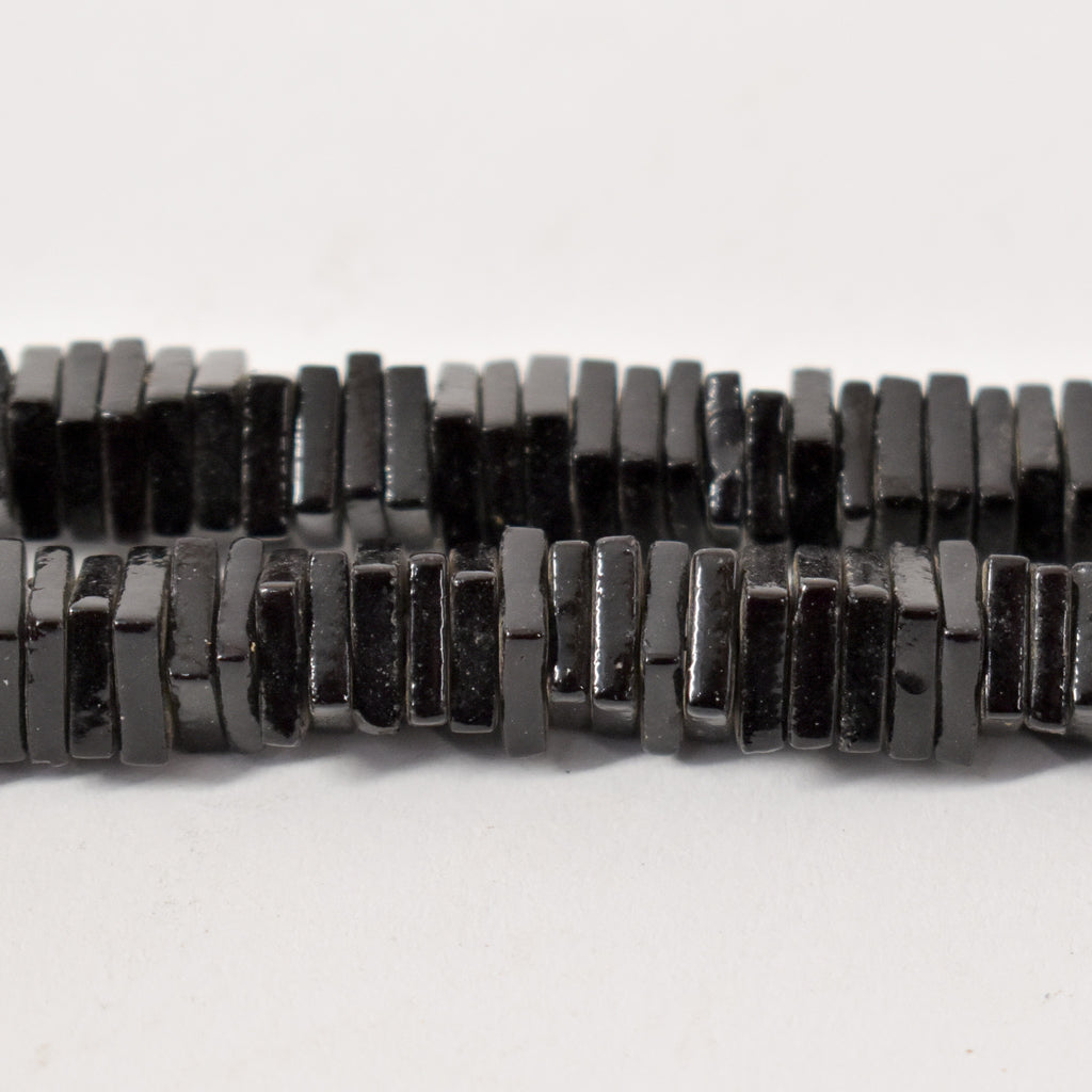 Bohemian Black Squares Trade Beads Czech