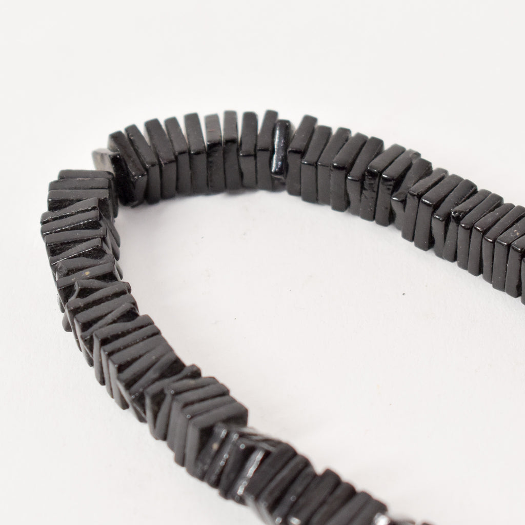 Bohemian Black Squares Trade Beads Czech