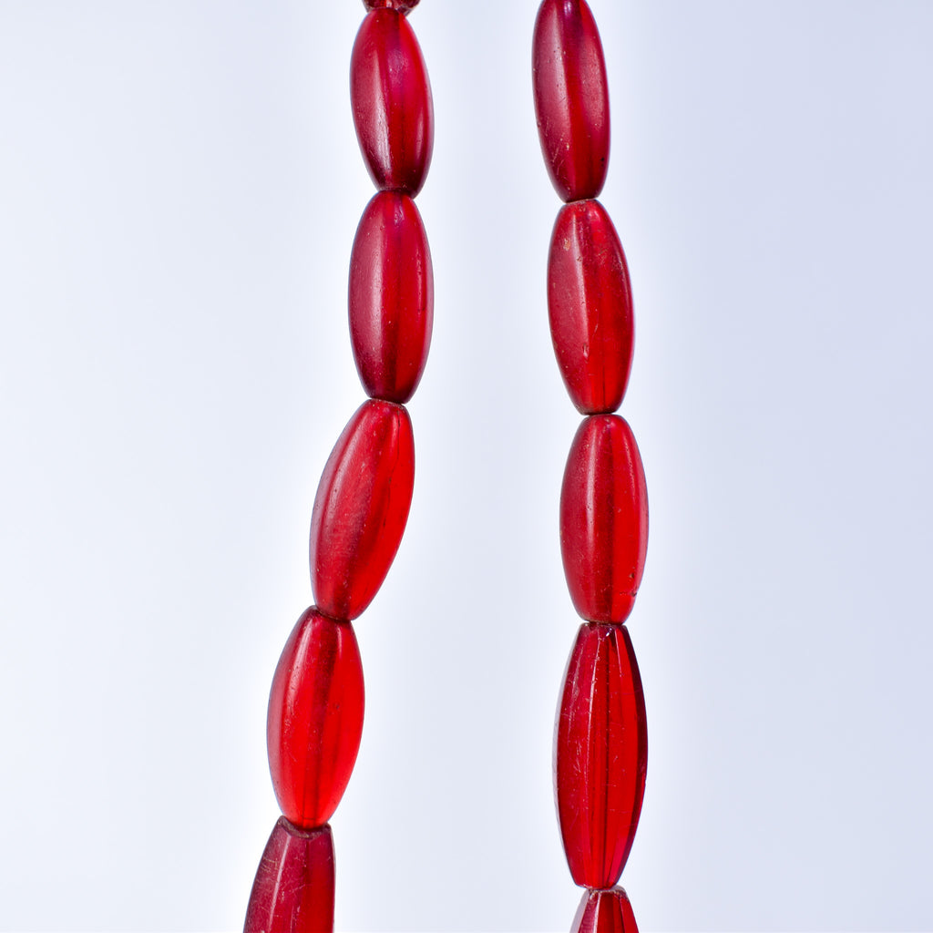 Bohemian Faceted Red Trade Beads