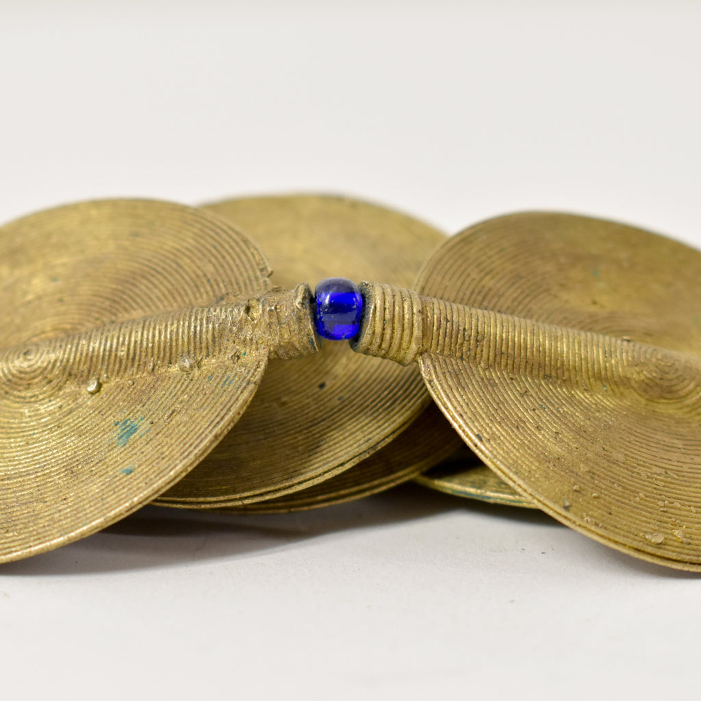 Baule Brass Coin Shaped Beads Côte d'Ivoire 26 inches