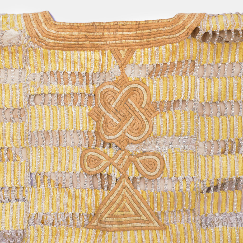 Hausa Boubou Outfit with Men's Top, Bottom and Hat Beige Nigeria