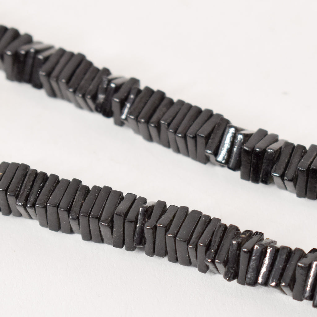 Bohemian Black Squares Trade Beads Czech
