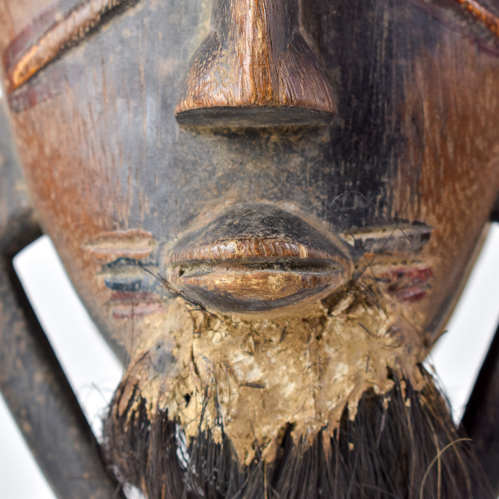 Djimini Ligbi Do Society Mask on Custom Stand Côte d'Ivoire