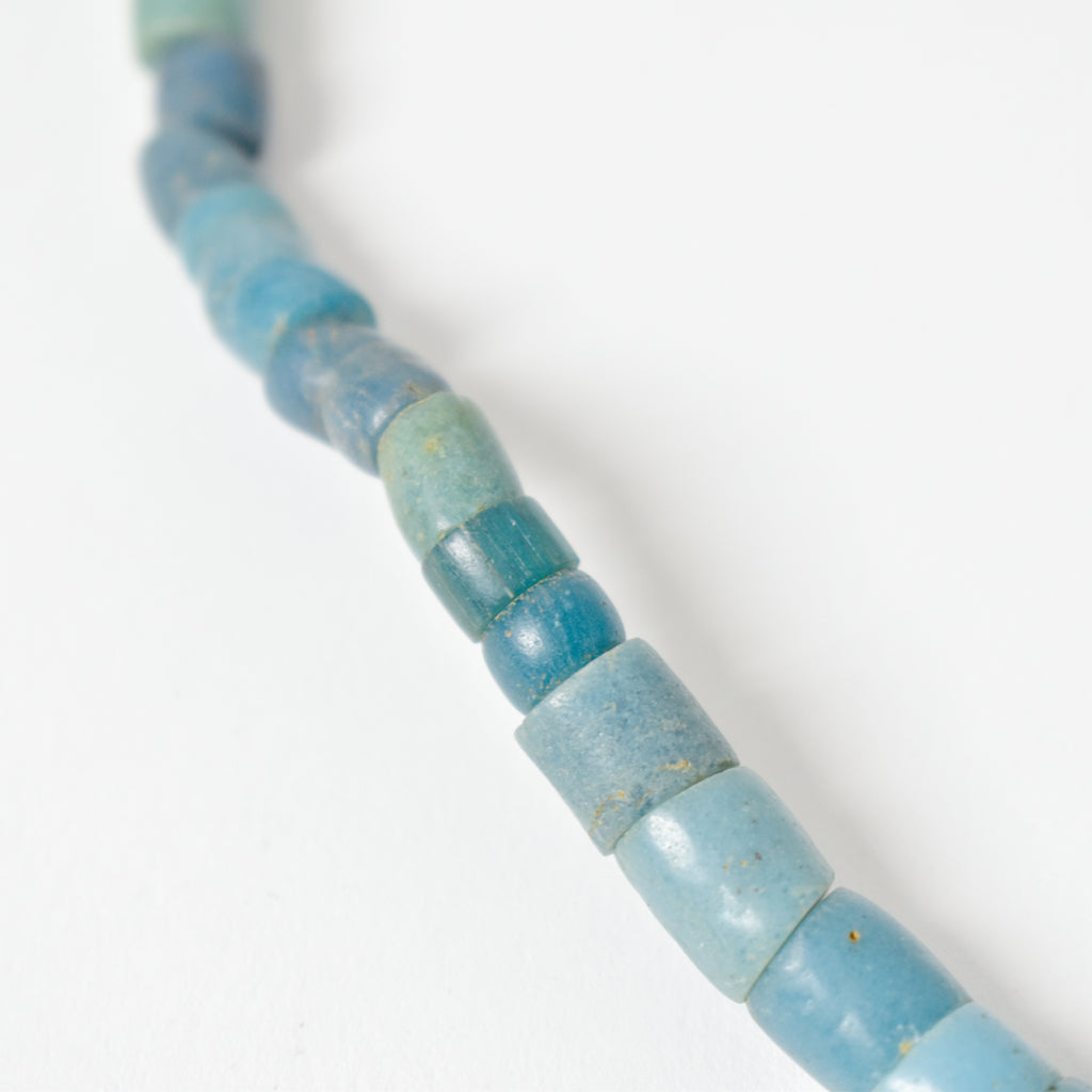 Old Turquoise Krobo Glass Beads Ghana