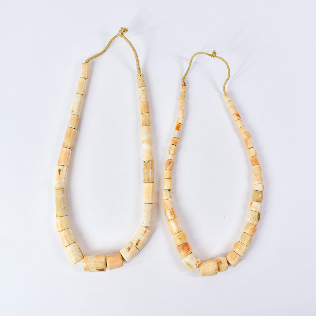 2 Strands Conch Shell Beads Graduated Nigeria