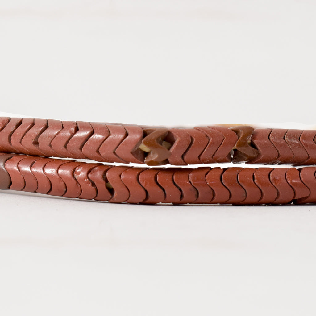 Burgundy Interlocking Snake Beads Bohemian