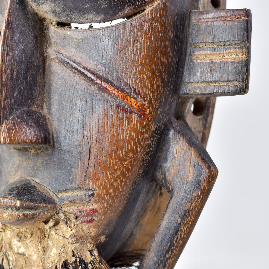 Djimini Ligbi Do Society Mask on Custom Stand Côte d'Ivoire