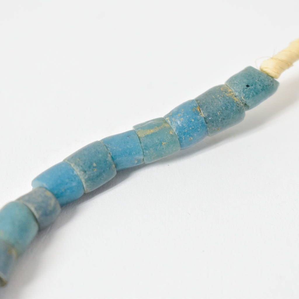 Old Turquoise Krobo Glass Beads Ghana