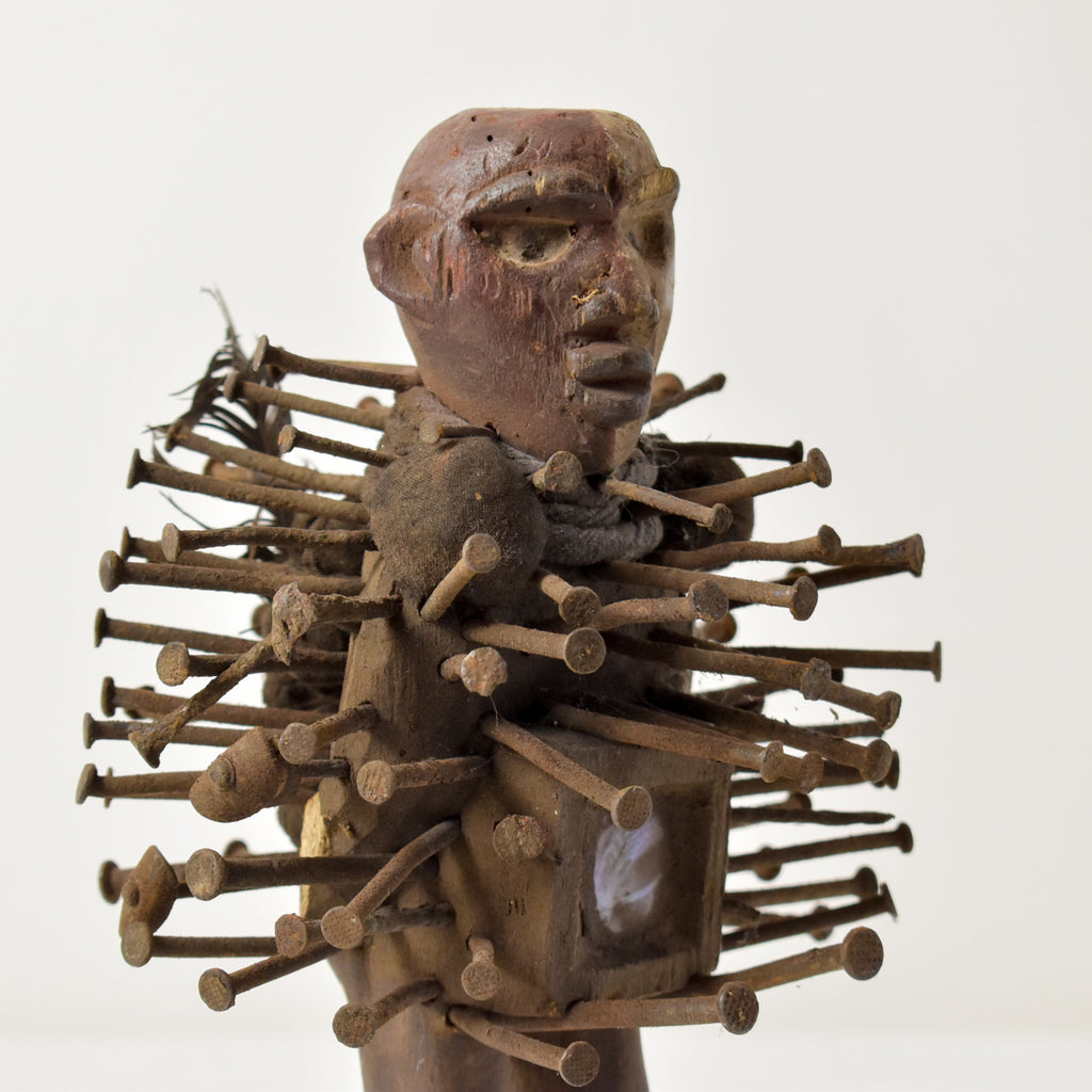 Bakongo Nkisi Power Nail Fetish Figure Congo