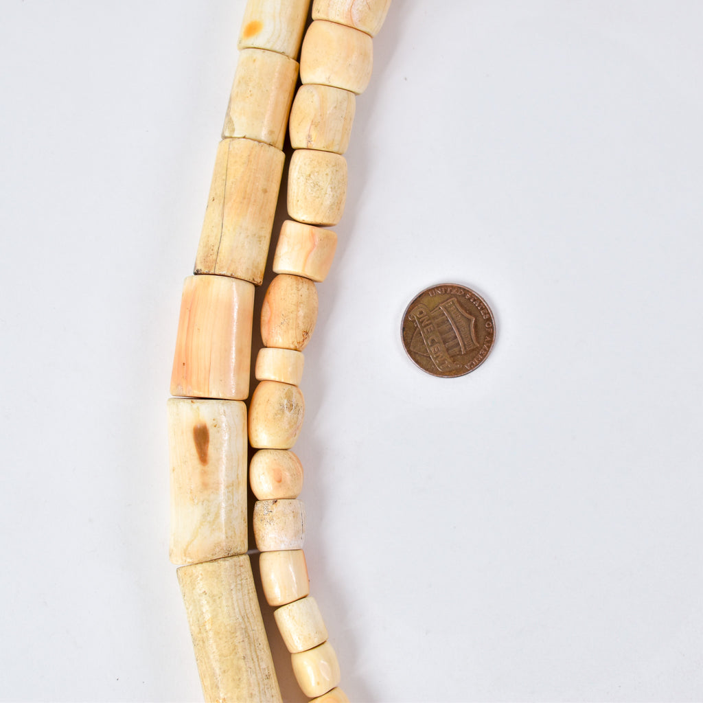 2 Strands Conch Shell Beads Graduated Nigeria