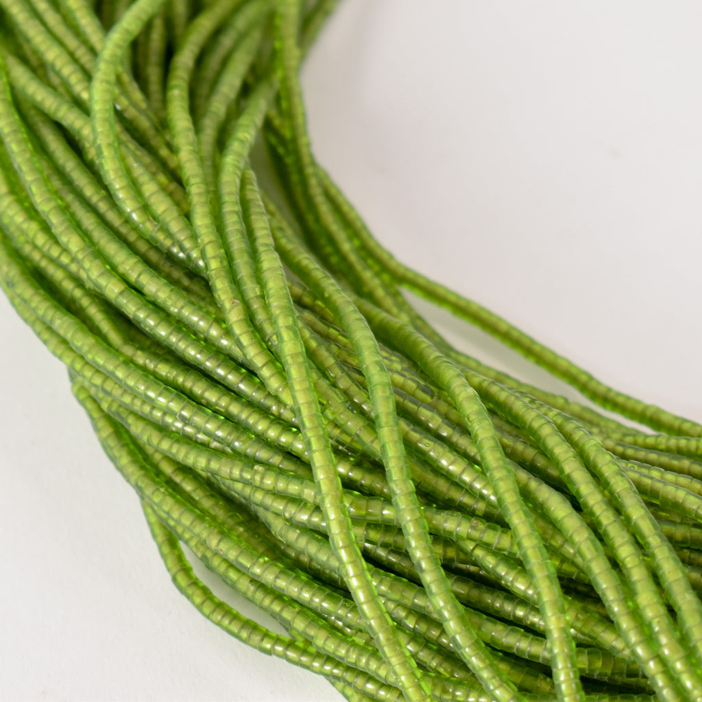 Green Baule Tamba Seed Bead Necklace 76 Strands