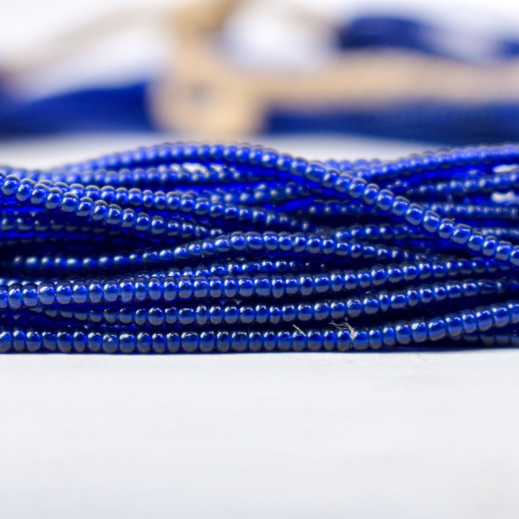 Baule Tamba Blue Seed Bead Necklace
