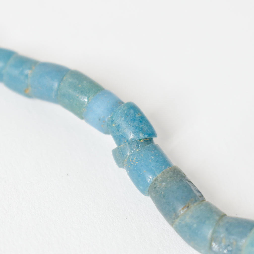 Old Turquoise Krobo Glass Beads Ghana