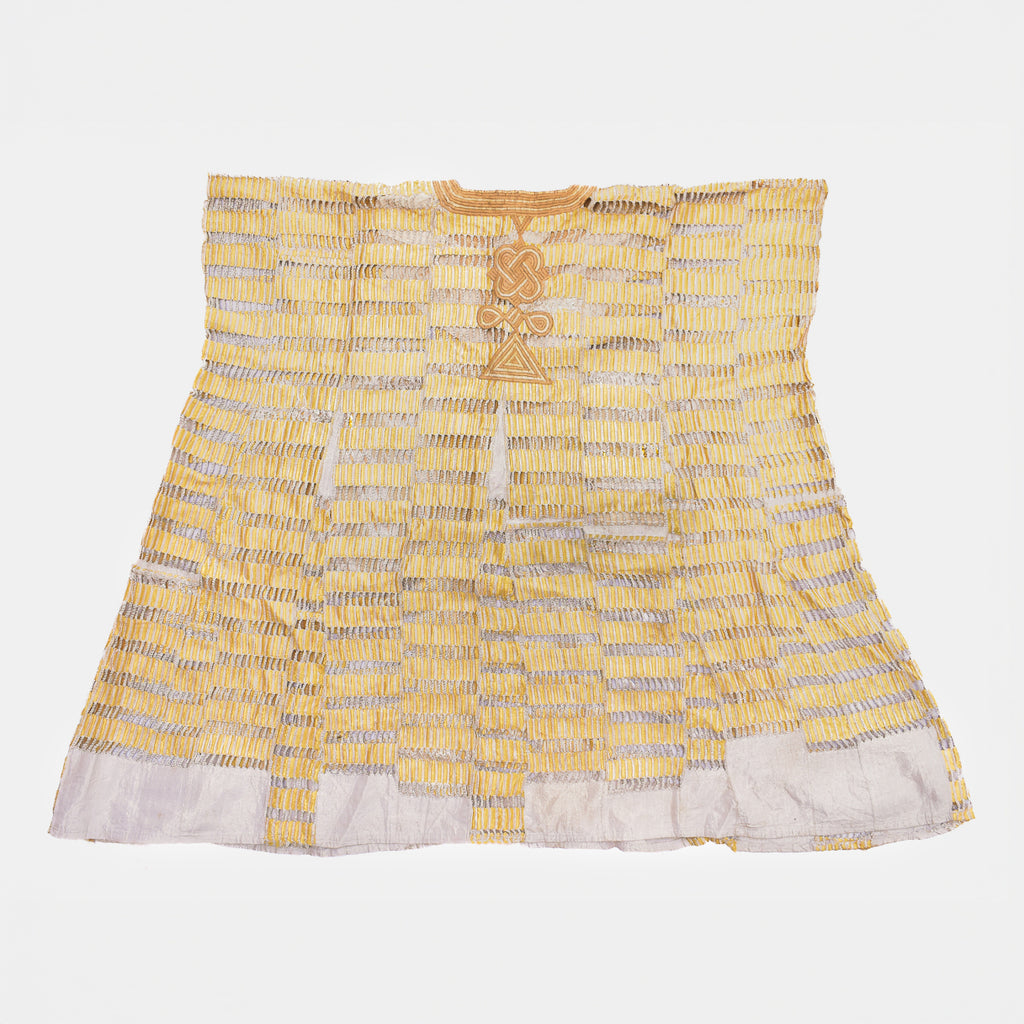 Hausa Boubou Outfit with Men's Top, Bottom and Hat Beige Nigeria
