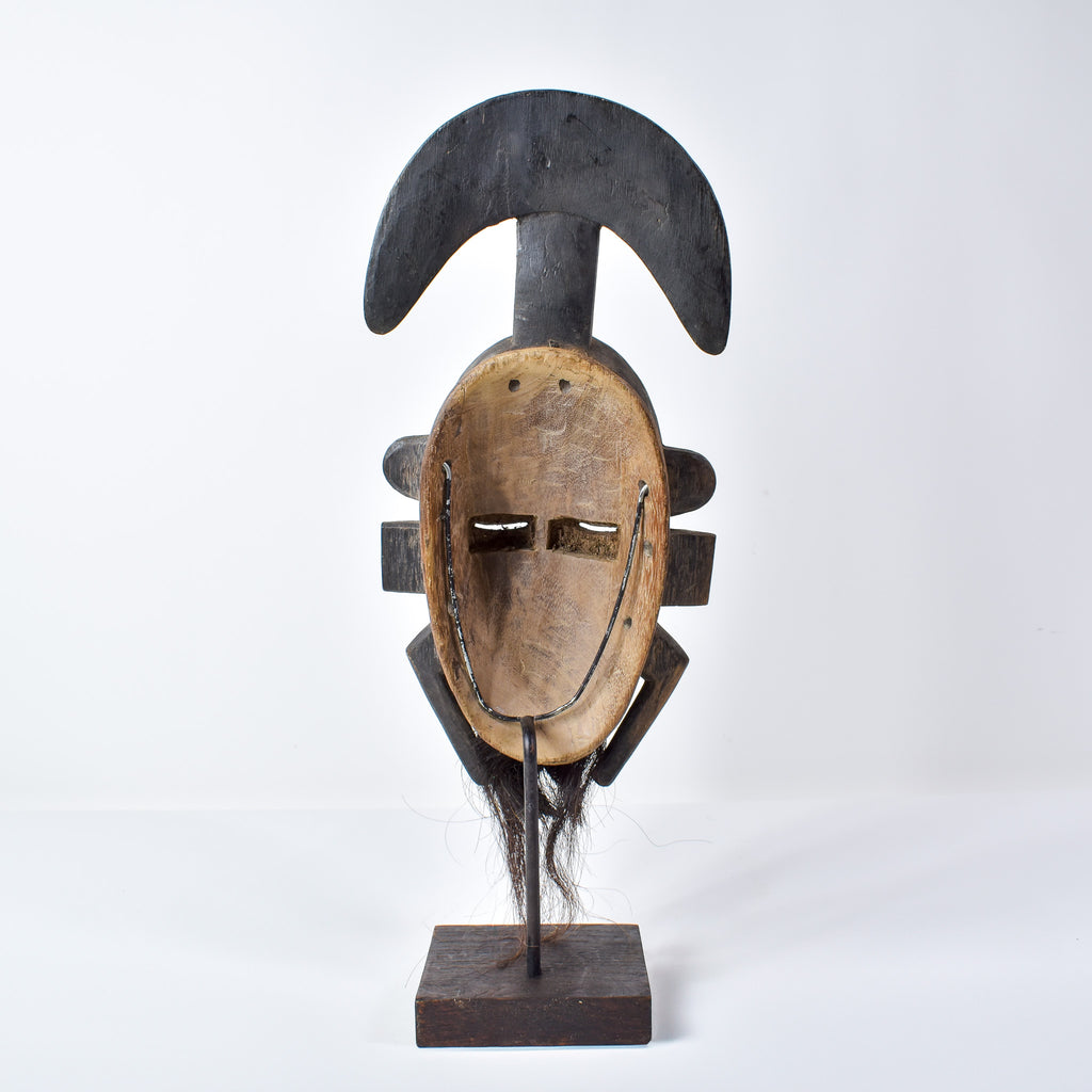 Djimini Ligbi Do Society Mask on Custom Stand Côte d'Ivoire
