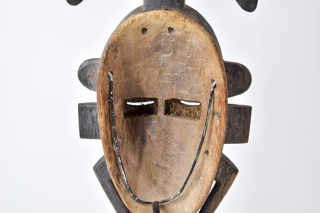 Djimini Ligbi Do Society Mask on Custom Stand Côte d'Ivoire