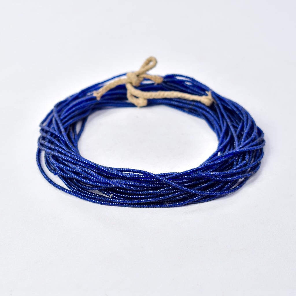 Baule Tamba Blue Seed Bead Necklace