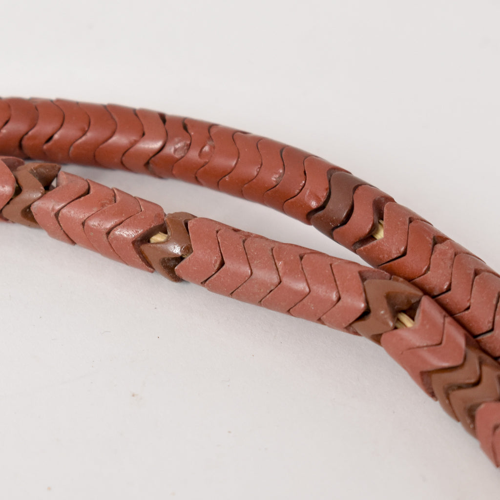 Burgundy Interlocking Snake Beads Bohemian