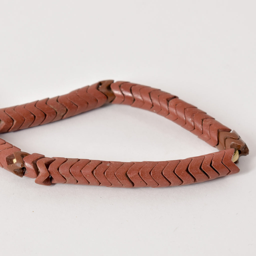 Burgundy Interlocking Snake Beads Bohemian