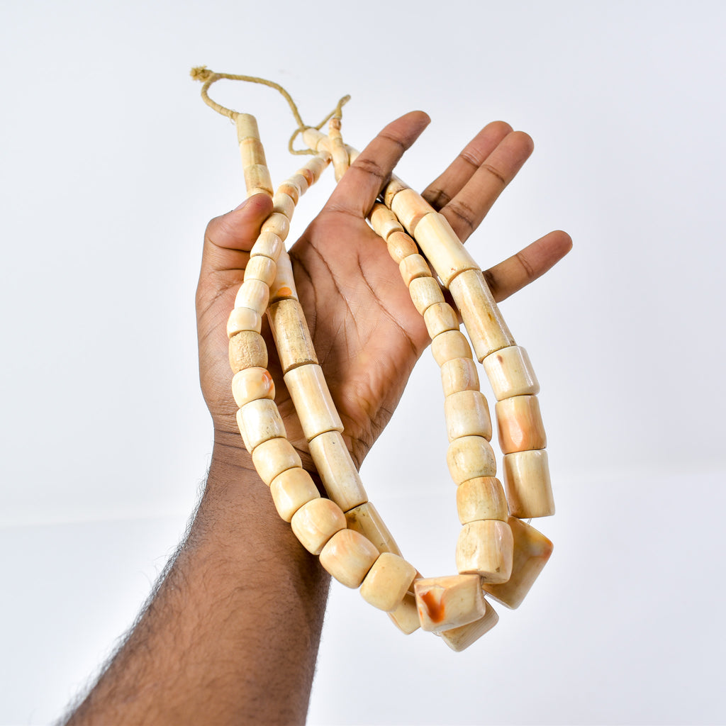2 Strands Conch Shell Beads Graduated Nigeria