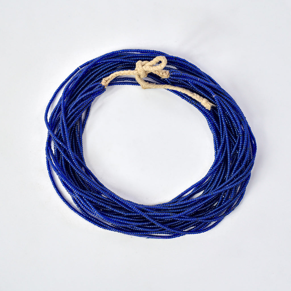 Baule Tamba Blue Seed Bead Necklace