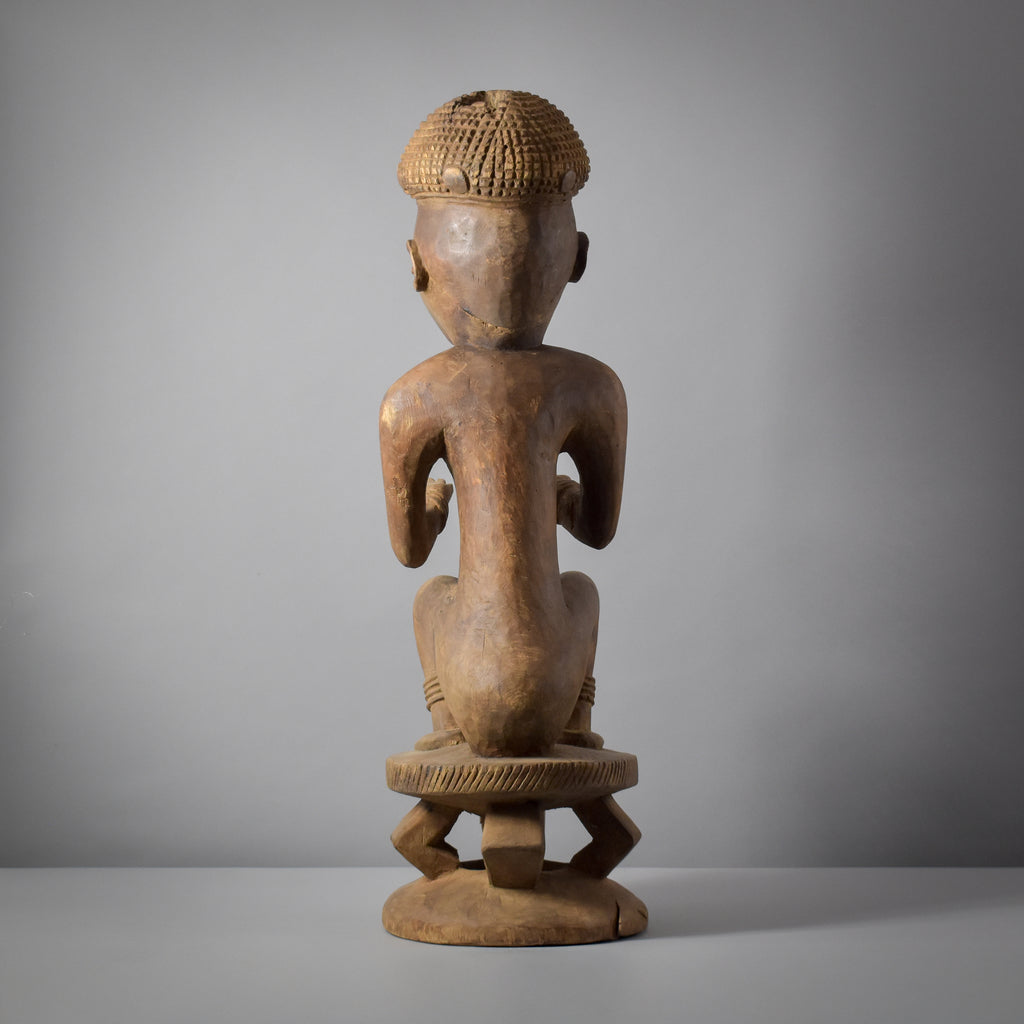 Chokwe Seated Female Ancestor Figure Angola 34 Inch