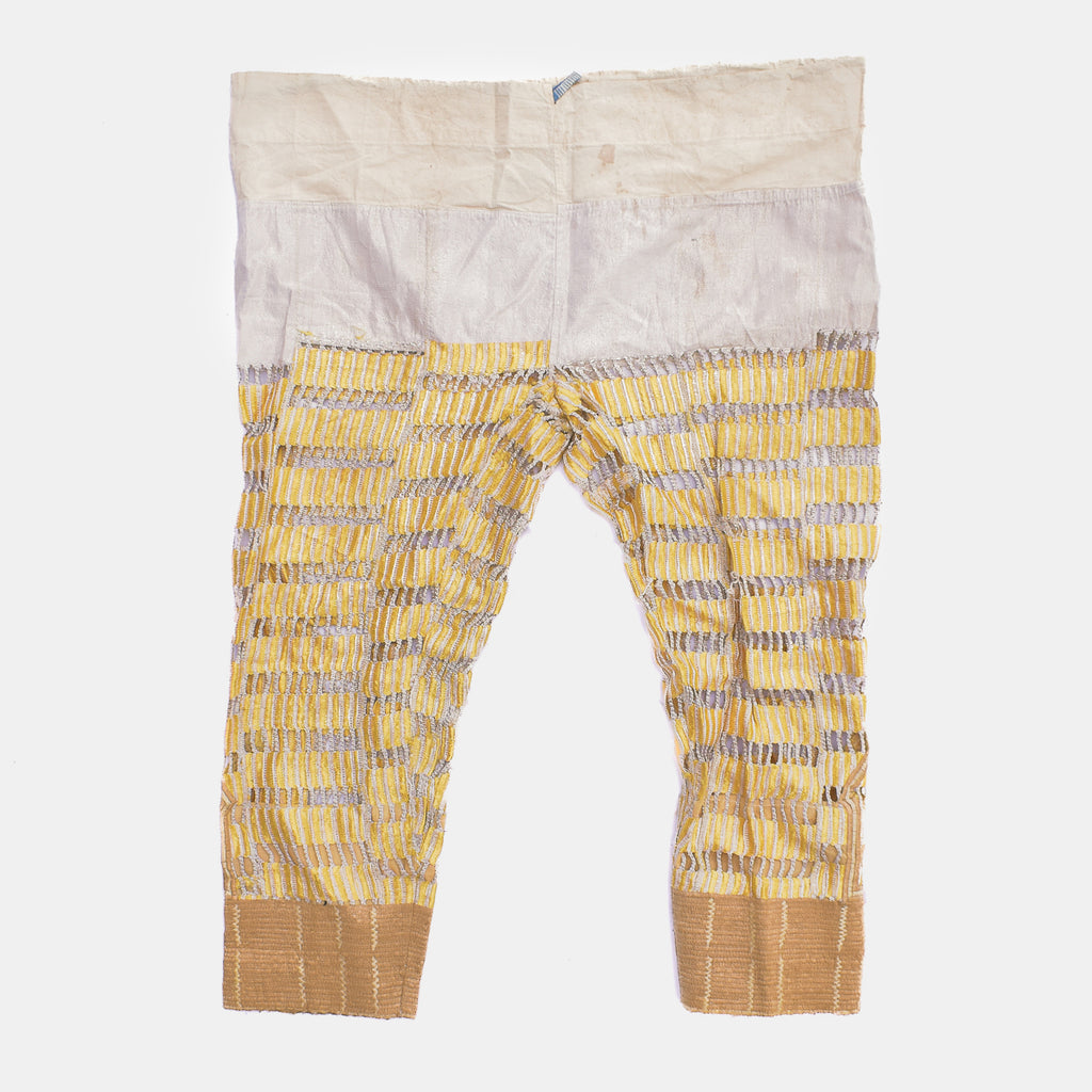 Hausa Boubou Outfit with Men's Top, Bottom and Hat Beige Nigeria